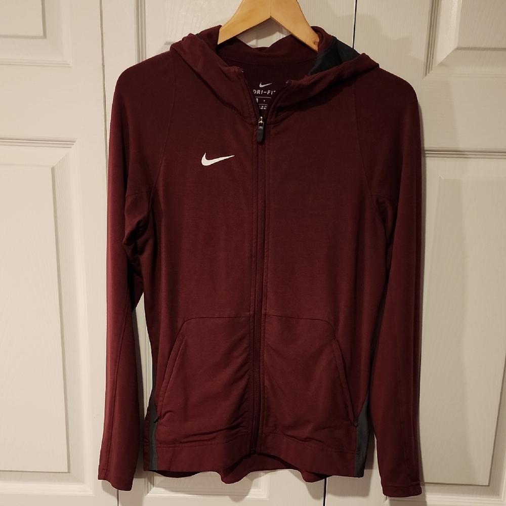 Nike Burgundy Zip-Up Hoodie